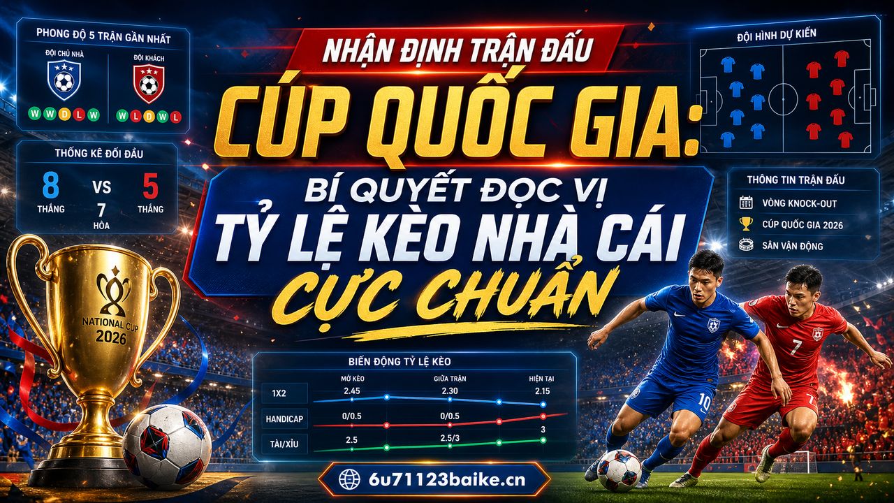 Nhận định trận đấu Cúp Quốc gia: Bí quyết đọc vị tỷ lệ kèo nhà cái cực chuẩn